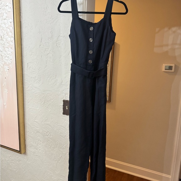 J. McLaughlin Pants - J. McLaughlin Dark Blue Buttoned Jumpsuit